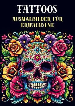 Ausmalbilder für Erwachsene - Tattoos
