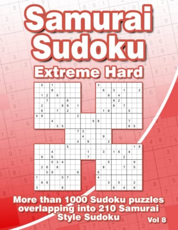 Samurai Sudoku Puzzle Book: Extreme Hard Sudoku with 210 Samurai Style Puzzles for Adults
