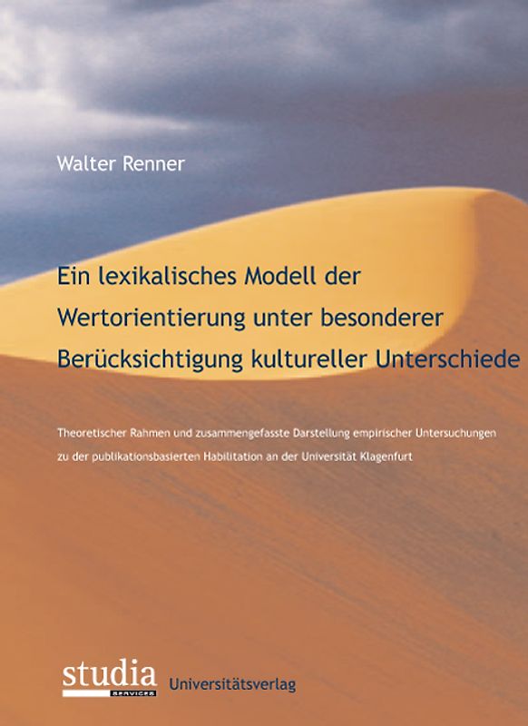 Ein lexikalisches Modell der Wertorientierungen unter besonderer Berücksichtigung kultureller Unterschiede
