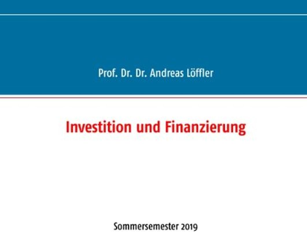 Investition und Finanzierung