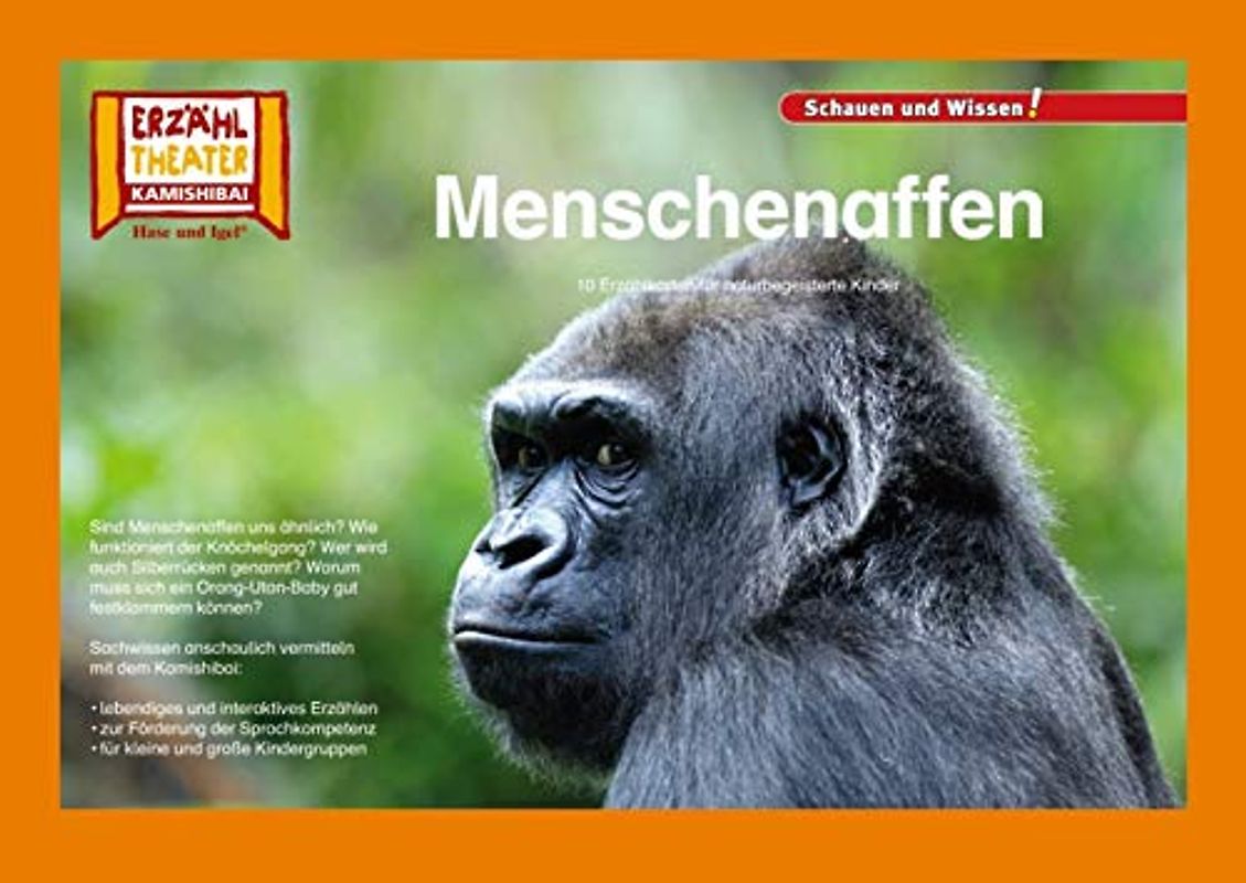Kamishibai: Menschenaffen: 10 Fotobildkarten für das Erzähltheater