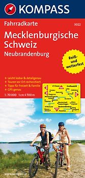 KOMPASS Fahrradkarte 3022 Mecklenburgische Schweiz - Neubrandenburg 1:70.000