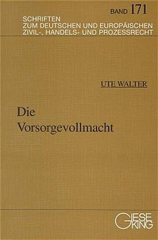 Die Vorsorgevollmacht