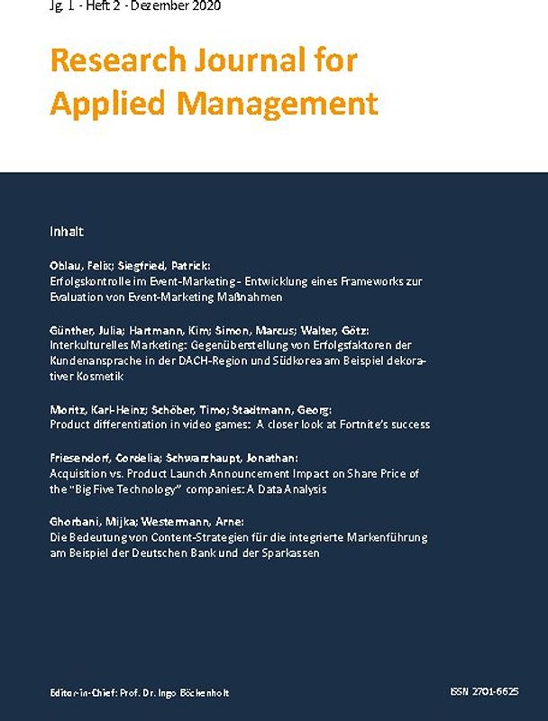 Research Journal for Applied Management - Jg. 1, Heft 2
