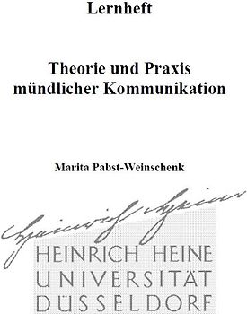 Lernheft Theorie und Praxis mündlicher Kommunikation