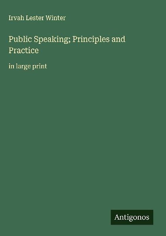 Public Speaking; Principles and Practice