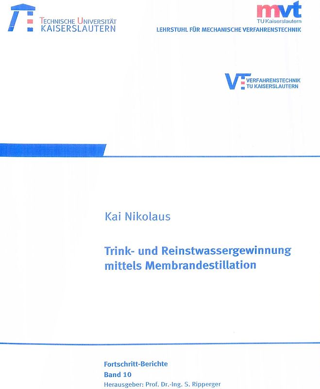 Trink- und Reinstwassergewinnung mittels Membrandestillation
