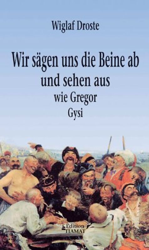 Wir sägen uns die Beine ab und sehen aus wie Gregor Gysi