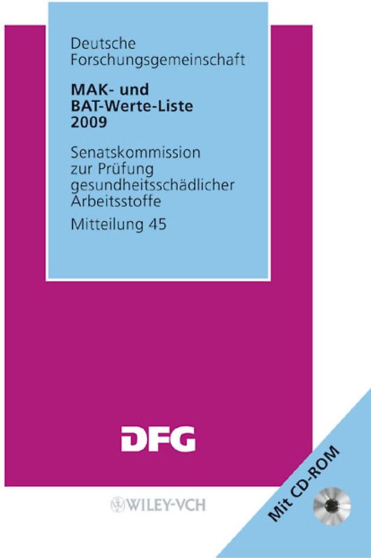 MAK- und BAT-Werte-Liste 2009