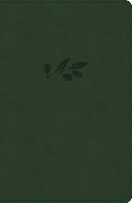 CSB Personal Size Giant Print Bible, Olive Leathertouch, Indexed