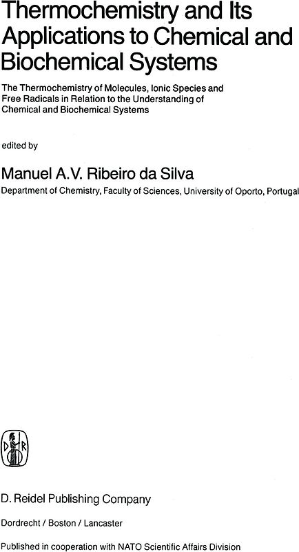 Thermochemistry and Its Applications to Chemical and Biochemical Systems