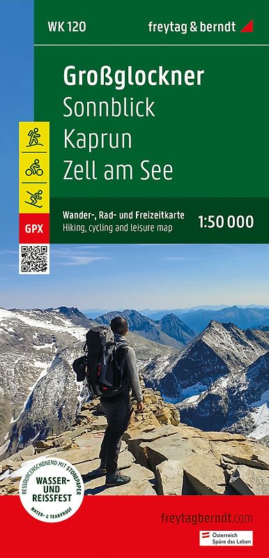 freytag & berndt Wanderkarte WK 120 Großglockner, Sonnblick - Kaprun - Zell am See 1:50.000