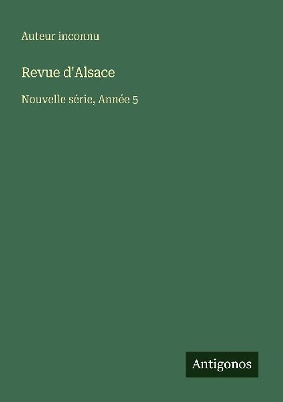 Revue d'Alsace