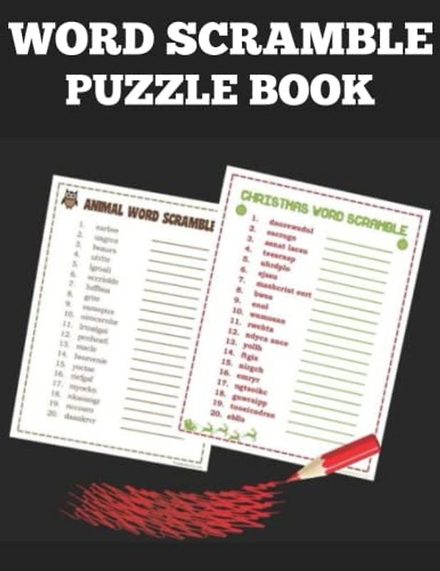 Word Scramble Puzzle Book: Large Print Brain Teasers With 1400+ Words (Word Games For Adults)
