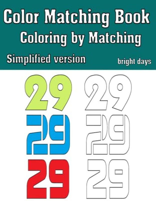 Color Matching Book For Kids: Coloring By Matching Simplified Version