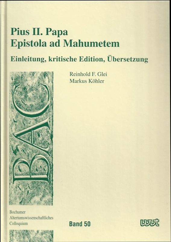 Pius II. Papa: Epistola ad Mahumetem