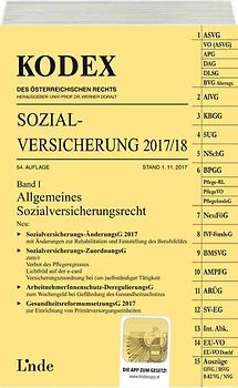 KODEX Sozialversicherung 2017/18, Band I