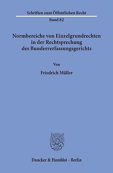 Normbereiche von Einzelgrundrechten in der Rechtsprechung des Bundesverfassungsgerichts.