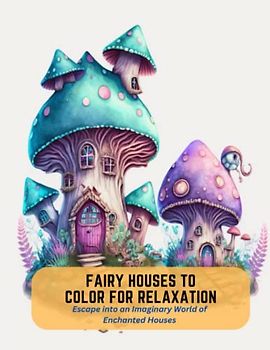 Fairy Houses to Color for Relaxation: Escape into an Imaginary World of Enchanted Houses
