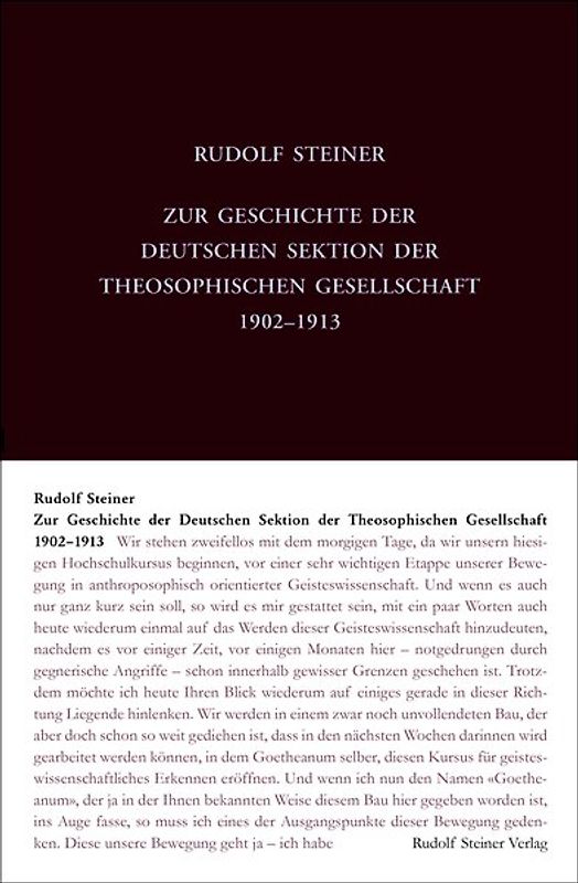 Zur Geschichte der Deutschen Sektion der Theosophischen Gesellschaft 1902–1913