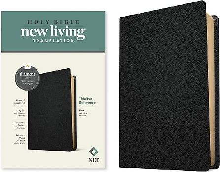 NLT Thinline Reference Bible, Filament Enabled Edition (Red Letter, Genuine Leather, Black)
