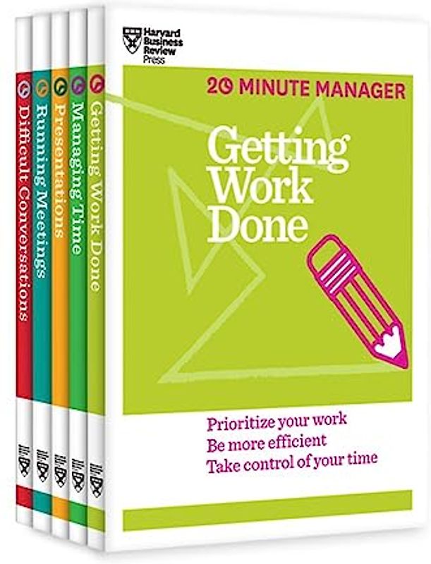 HBR Essential 20-Minute Manager Collection (5 Books) (HBR 20-Minute Manager Series): Getting Work Done / Managing Time / Presentations / Running Meetings / Difficult Conversations