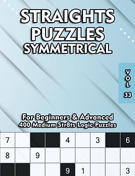Symmetrical Str8ts: Straight Puzzle Book for Adults & Clever Kids