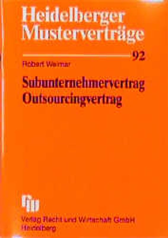 Der Subunternehmervertrag - Outsourcing