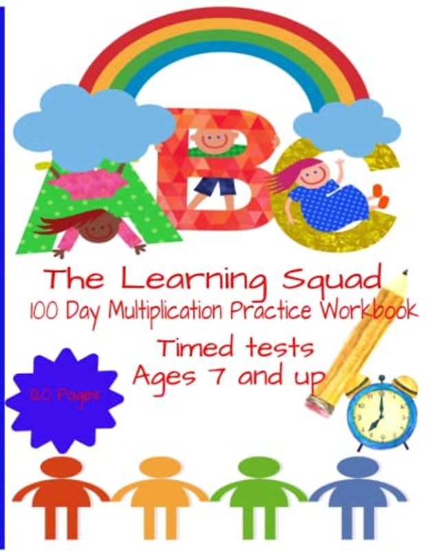 The Learning Squad 100 Day Multiplication Practice Workbook