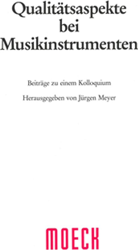 Qualitätsaspekte bei Musikinstrumenten