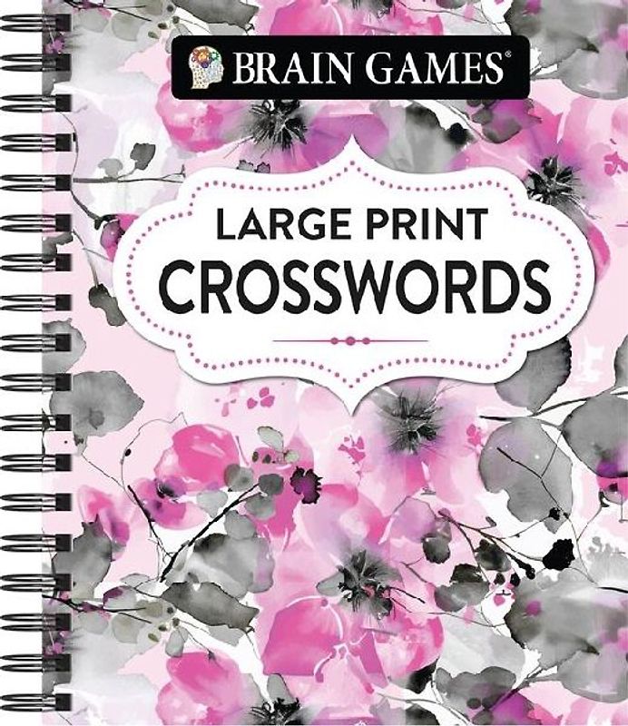 Brain Games - Large Print Crossword (Floral)