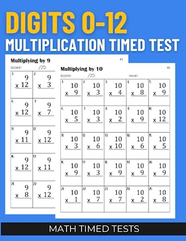 Math Timed Tests: Multiplication Timed Tests Digits 0-12