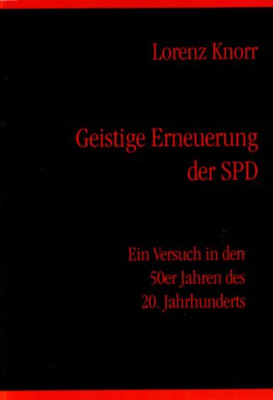 Geistige Erneuerung der SPD
