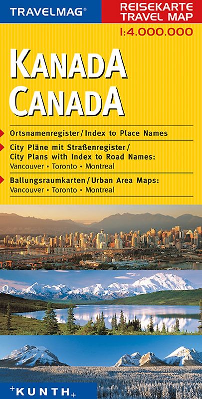 KUNTH Reisekarte Kanada 1:4 Mio.