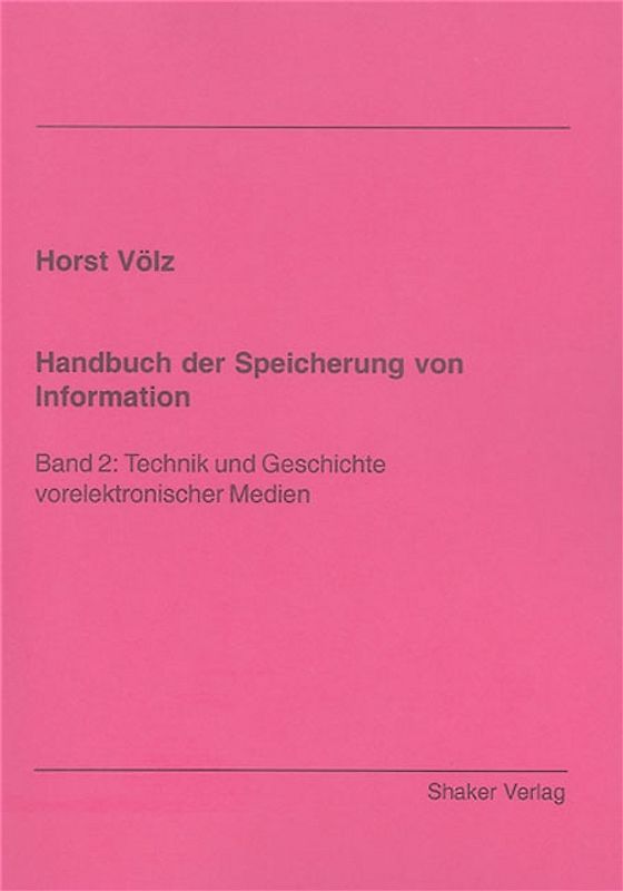 Handbuch der Speicherung von Information