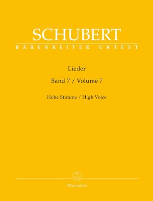 Lieder, Band 7 (Hohe Stimme). Singpartitur, Sammelband, Urtextausgabe. BÄRENREITER URTEXT