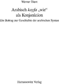 Arabisch "kayfa" "wie" als Konjunktion