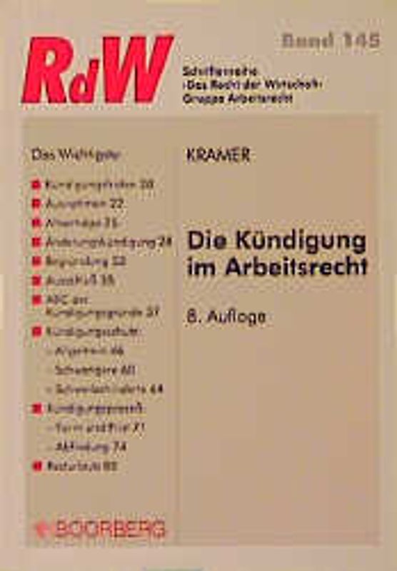 Die Kündigung im Arbeitsrecht