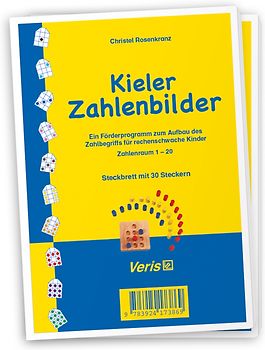 Kieler Zahlenbilder. Zahlenraum 1-20. Steckbrett mit 30 farbigen Steckern. 2er-Pack