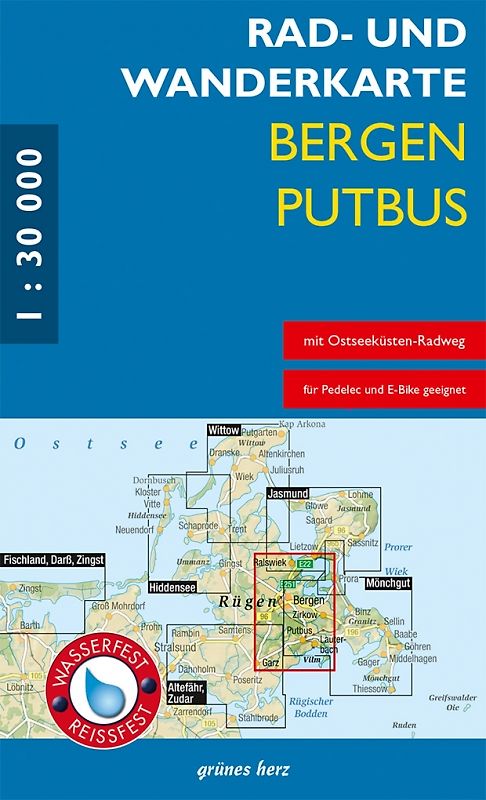 Rad- und Wanderkarte Bergen-Putbus