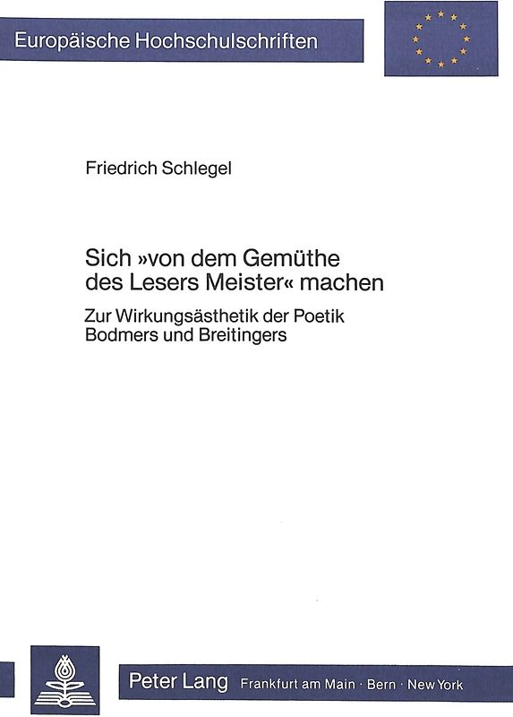 Sich «von dem Gemüthe des Lesers Meister» machen