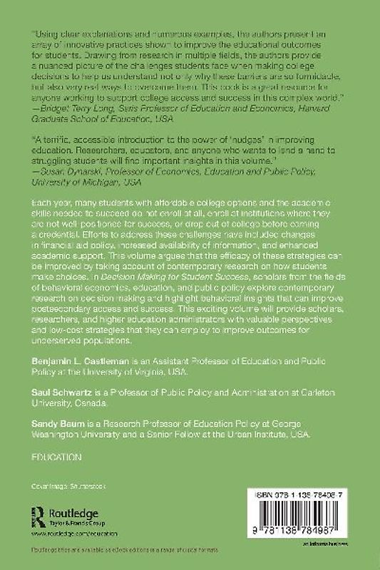 Decision Making for Student Success