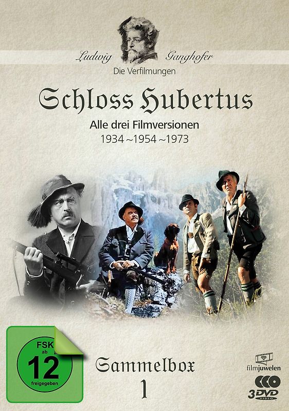 Schloss Hubertus (1934, 1954, 1973) - Die Ganghofer Verfilmungen - Sammelbox 1 [Filmjuwelen, 3 DVDs] DVD