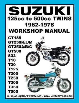 SUZUKI 125cc to 500cc TWINS 1962-1978 WORKSHOP MANUAL