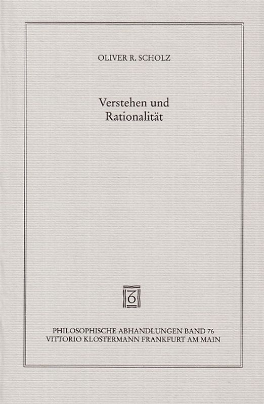 Verstehen und Rationalität