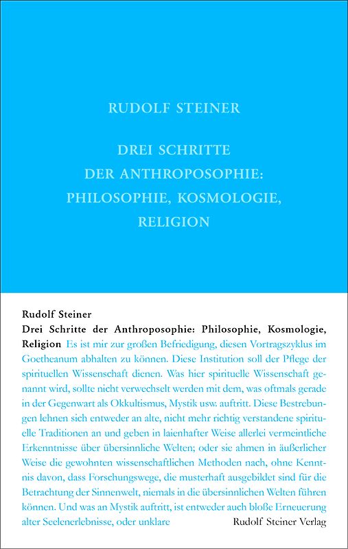 Drei Schritte der Anthroposophie