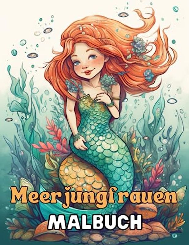 Meerjungfrauen - Malbuch: Kreative Unterwasserabenteuer für kleine Künstler: Tauche ein in eine Welt voller Farben und Fantasie