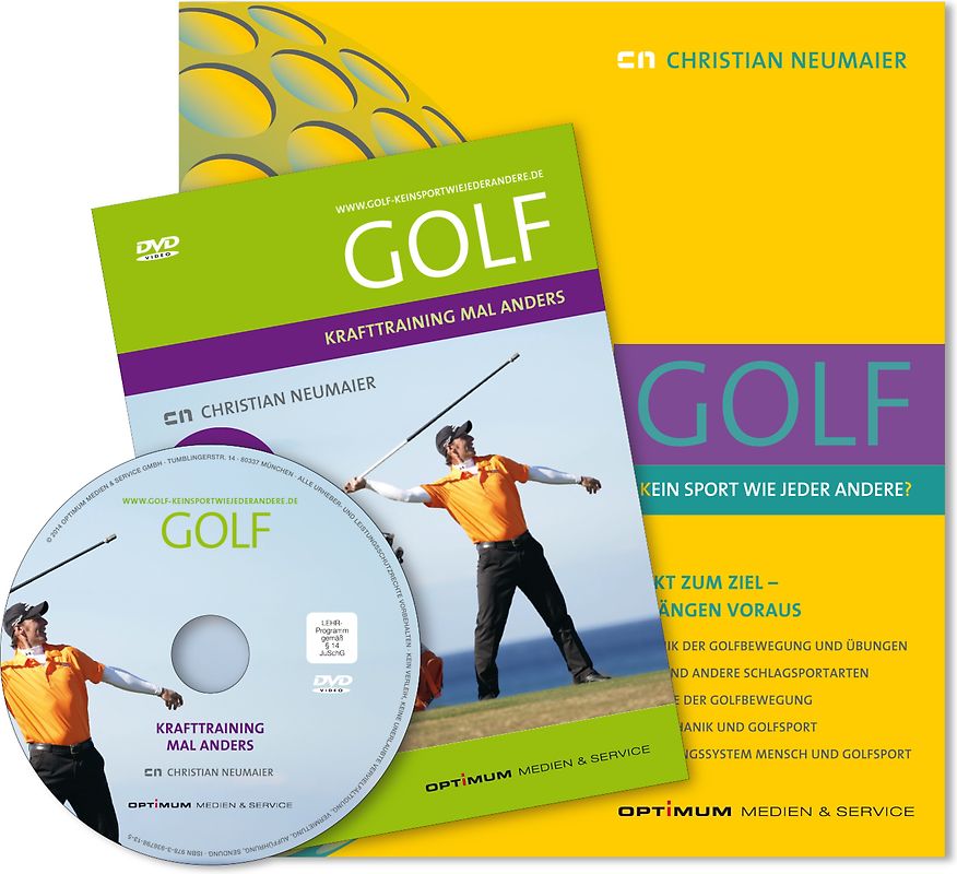 Bundle III „KRAFTTRAINING FÜR ERFOLGREICHES GOLF“ Buch plus DVD mit Trainingskarte