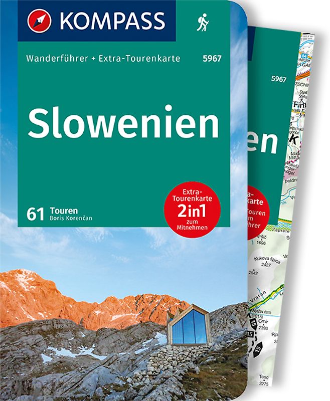 KOMPASS Wanderführer Slowenien, 61 Touren