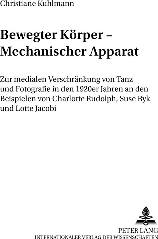 Bewegter Körper – Mechanischer Apparat